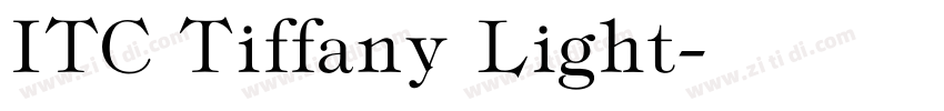 ITC Tiffany Light字体转换